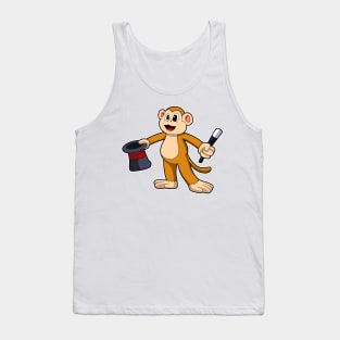 Monkey as Magician with Hat Tank Top